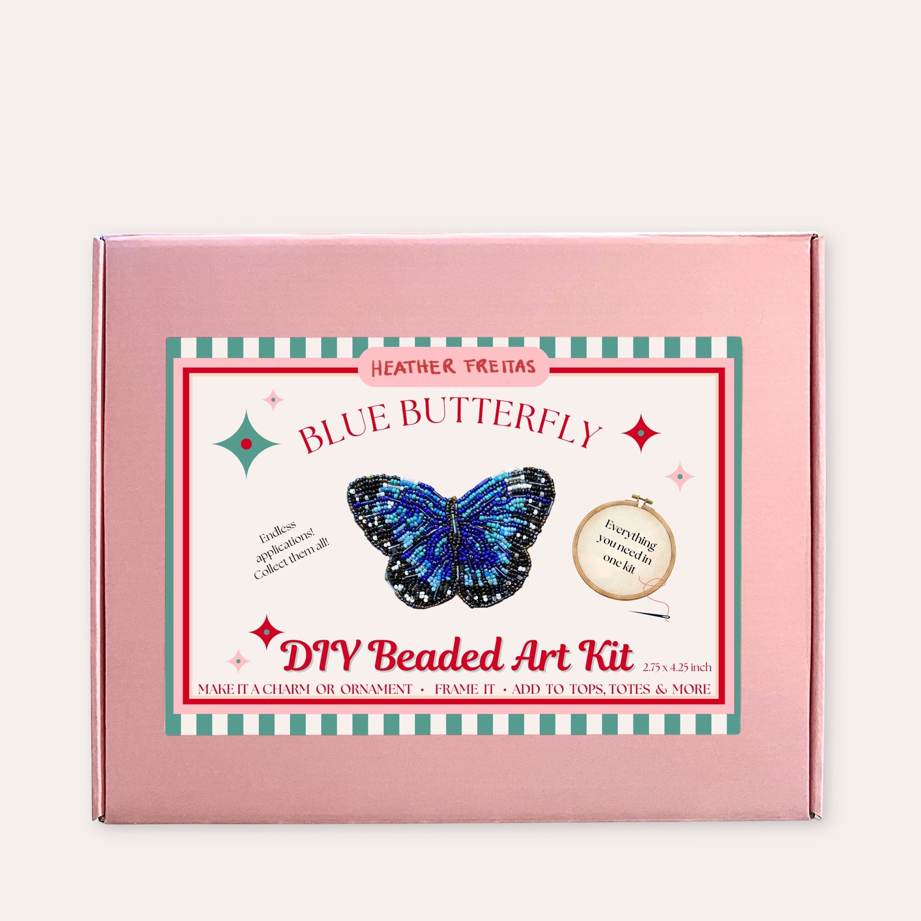Blue Butterfly Beaded Art Kit