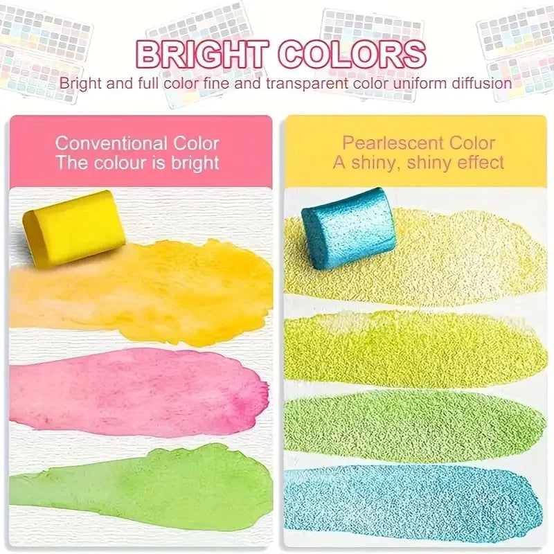 Watercolor Paint with Brushes, Professional Palette,Vibrant Travel Art Kit for Adults and Artists, Watercolor Painting Supplies